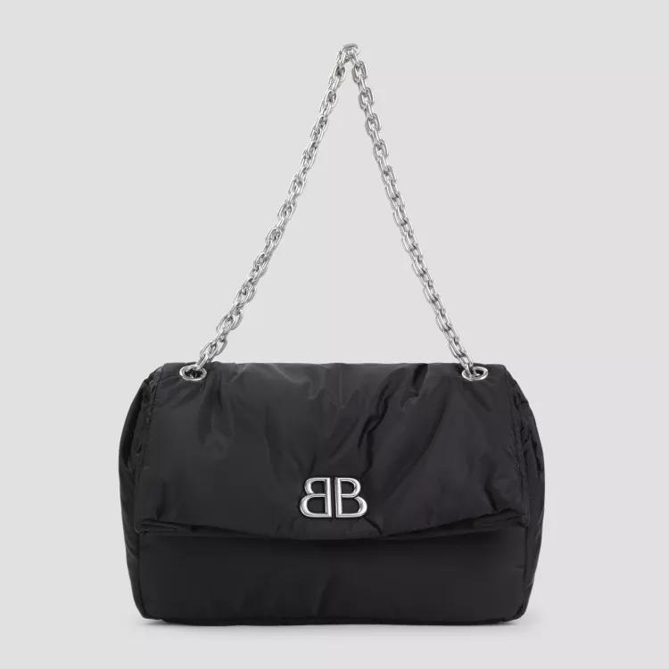 Balenciaga Monaco M Chain Bag Black Schultertasche