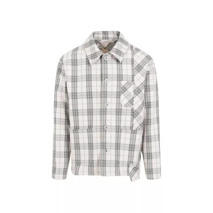 Golden Goose - Work Check Ecru Green Cotton Shirt - Größe 52 - green