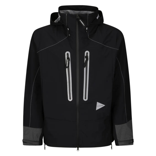 And Wander Parka-Mäntel Nylon Zip Jacket With Double Pockets Black