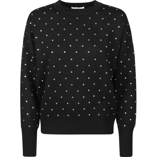 Paco Rabanne Sweatshirts Crystal-embellished Sweater Black schwarz