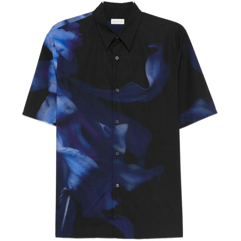 Dries Van Noten Haut décontracté Shirts Black schwarz