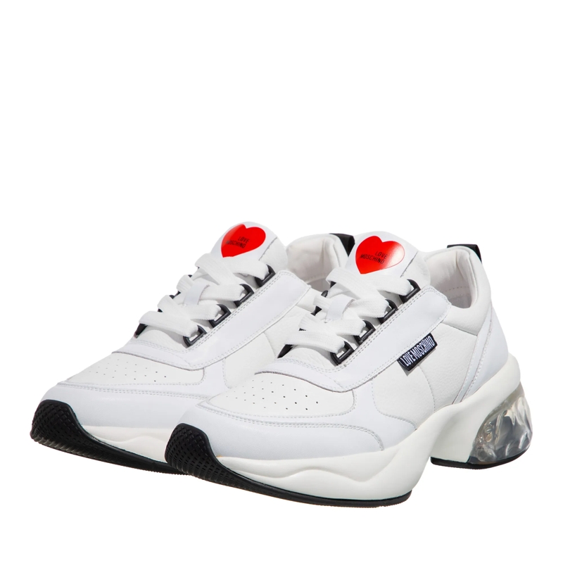 Love Moschino Low-Top-Sneaker Crystal Love Sneakers Donna Bianco
