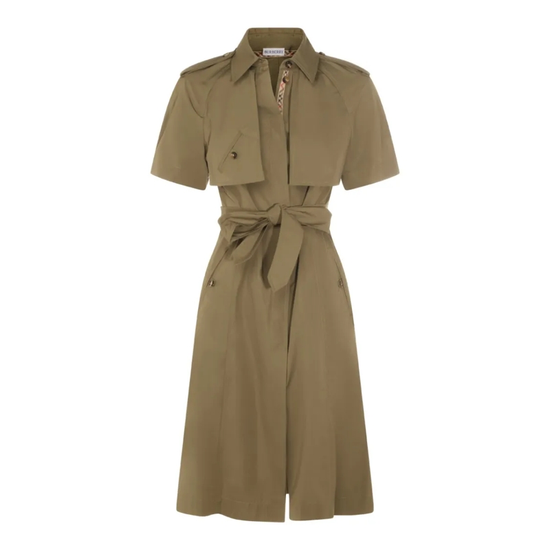 Burberry Midikleid Cotton Midi Shirt Dress Brown