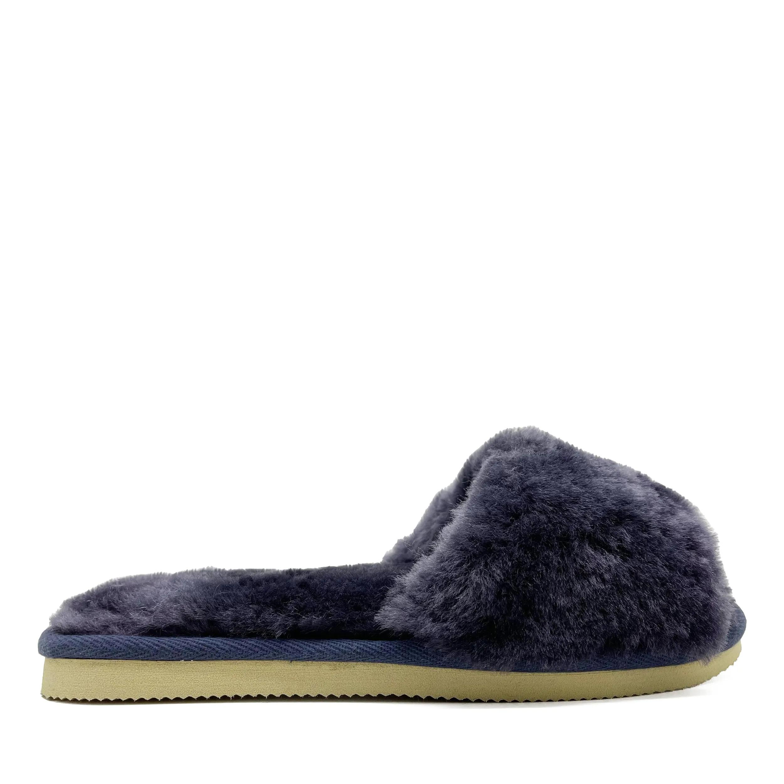 thies Sneakers - thies 1856 ® Fluffy Slide dark blue (W) - Gr. 41 (EU) - in Blau - für Damen