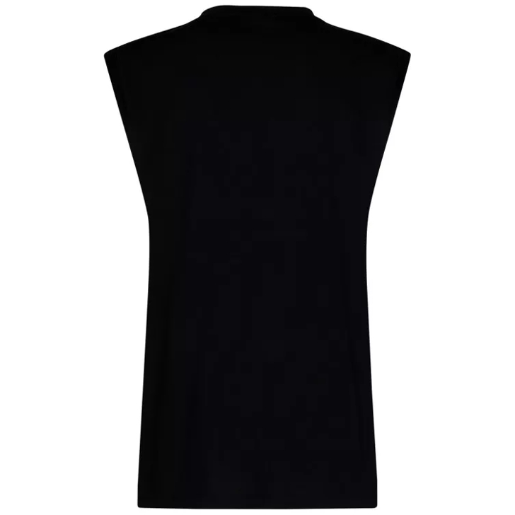 Black sleeveless store shirt