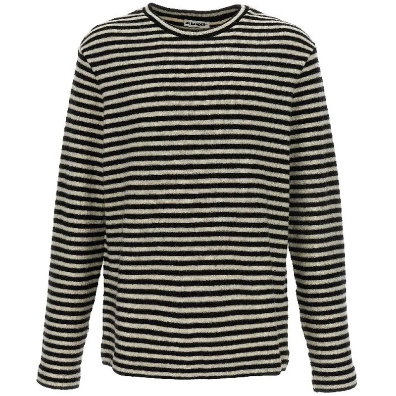 Jil Sander T-shirt Boiled Striped Wool Compact Jersey mehrfarbig(Image 4)
