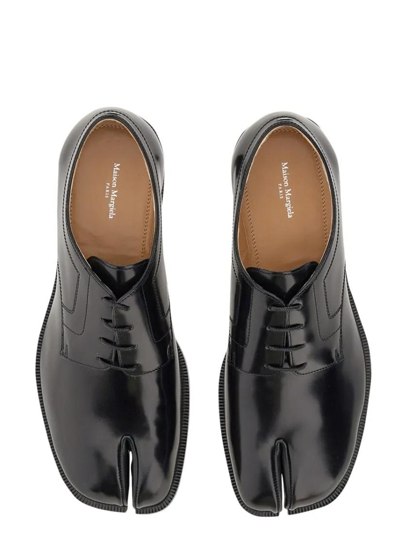 Maison Margiela Tabi Black Lace-Up Shoes Black | Veterschoenen