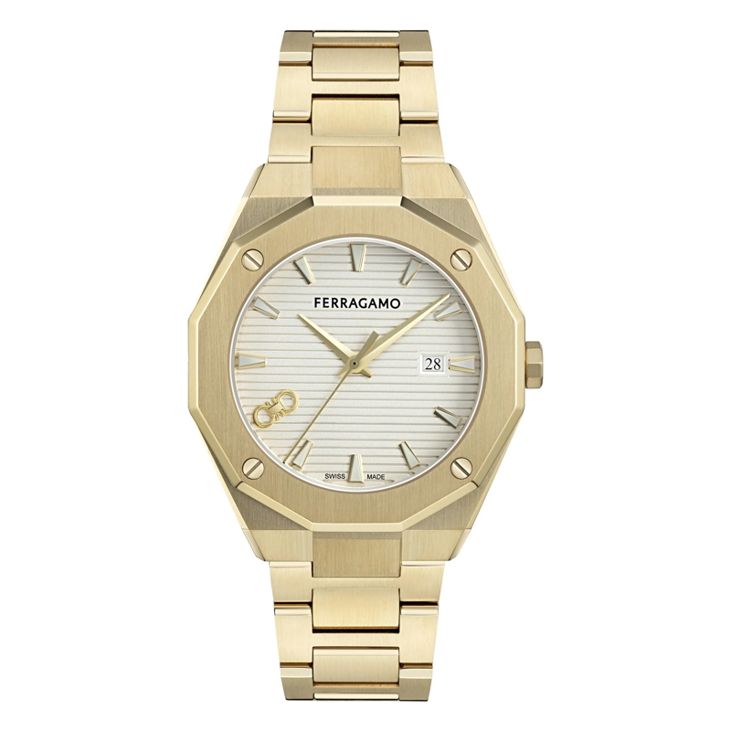 Salvatore Ferragamo Quarzuhr Quarz-Analoguhr Versilia 3H gold