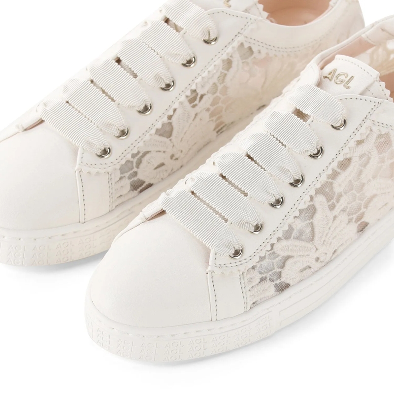 Agl Schnürschuhe Sneaker Sade mit Spitze weiß(Image 3)