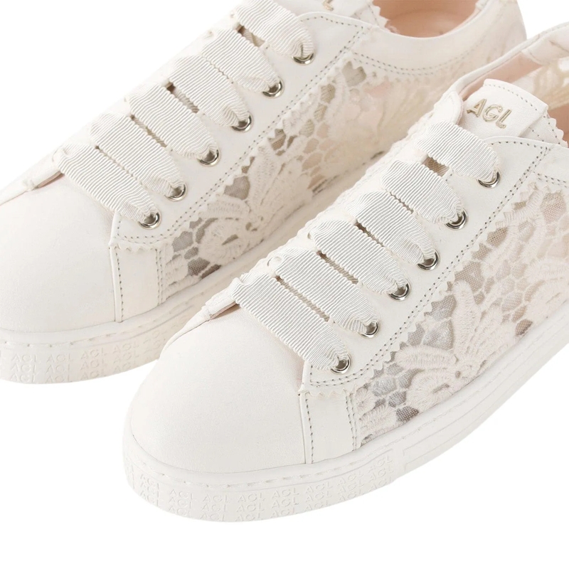 Agl Schnürschuhe Sneaker Sade mit Spitze weiß(Image 3)