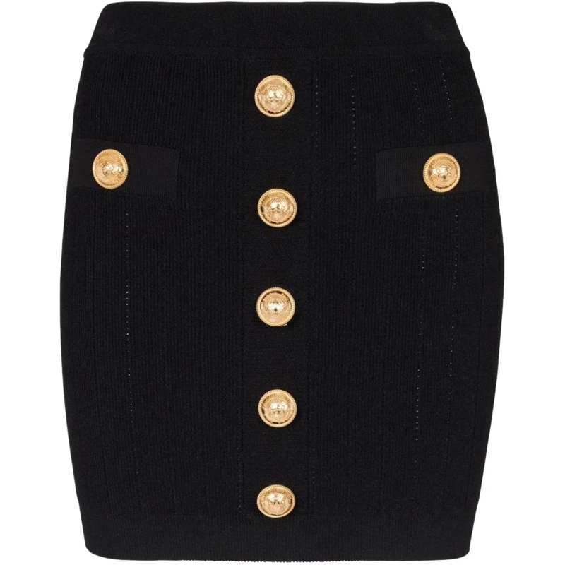 Balmain Midirock Skirts Black schwarz