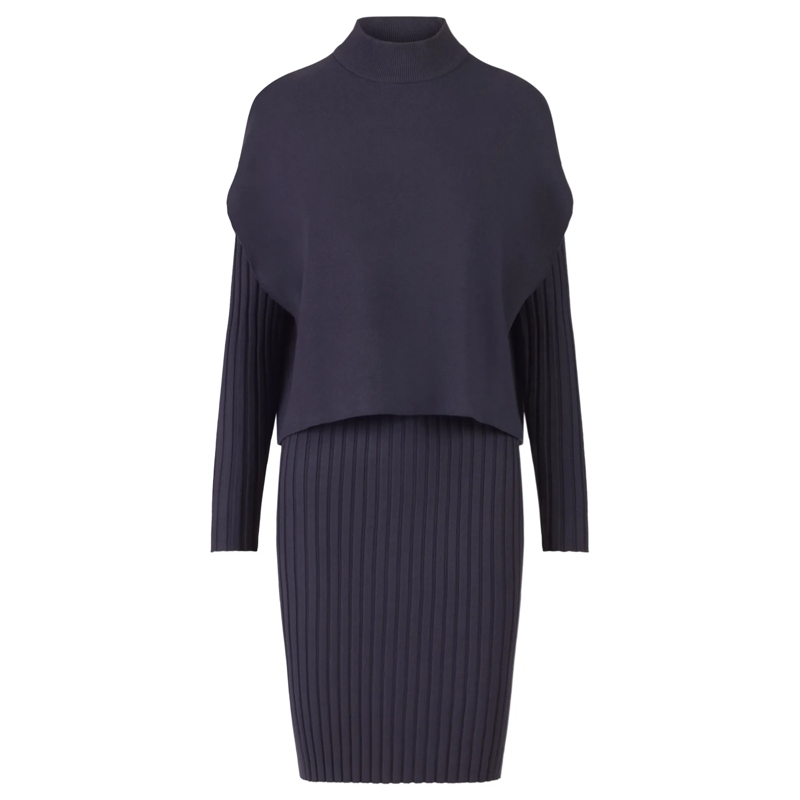 Apart Anzugkombination Strick Set dunkel-blau