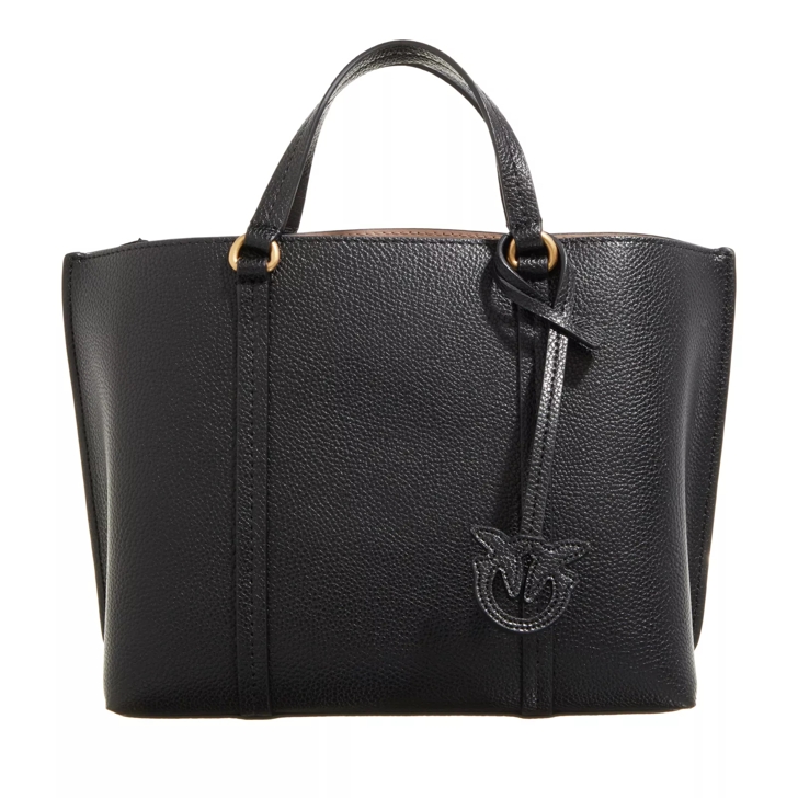 Pinko Carrie Shopper Classic Nero Antique Gold Tote