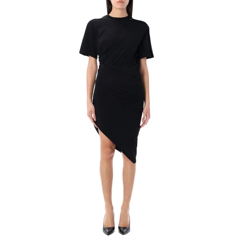 Mugler Minikleid Draped Pierced Day Dress Black