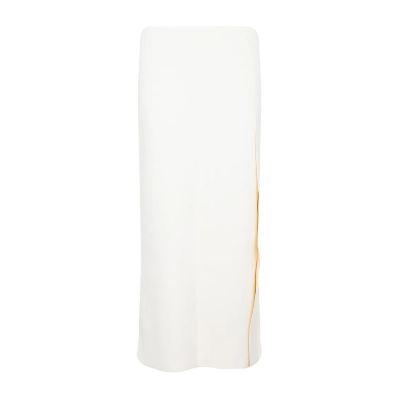Jil Sander Midirok White Viscose Skirt White