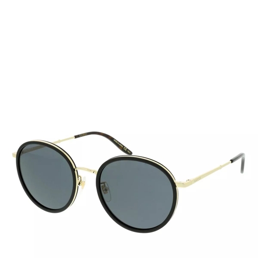 Gucci GG0677SK-001 55 Sunglasses Black-Gold-Grey Zonnebril