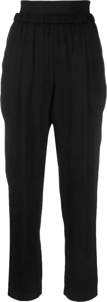 Thumbnail - Fabiana Filippi - Slim-Fit Trousers With Elastic Waistband - Größe 44 - schwarz