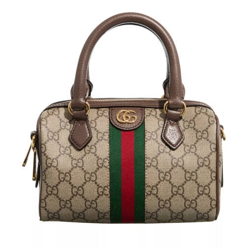 Gucci Ophidia GG Mini Top Handle Bag Beige / Ebony Bowlingtas