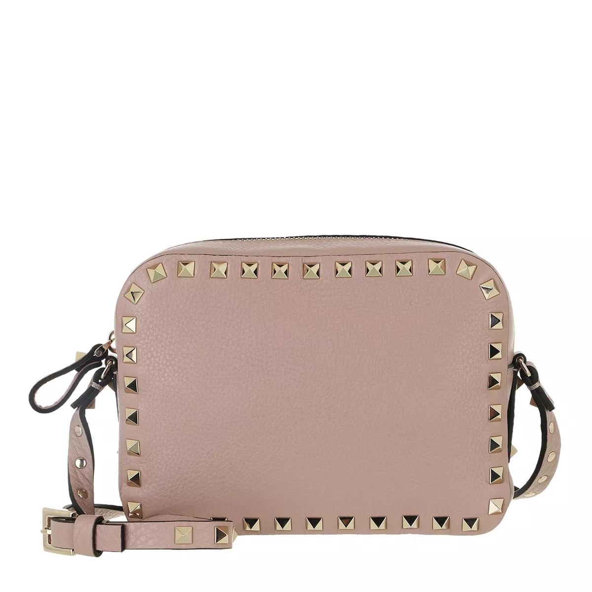 Valentino Garavani Crossbody Bags - Rockstud Camera Crossbody Bag - Gr. unisize - in Beige - für Damen