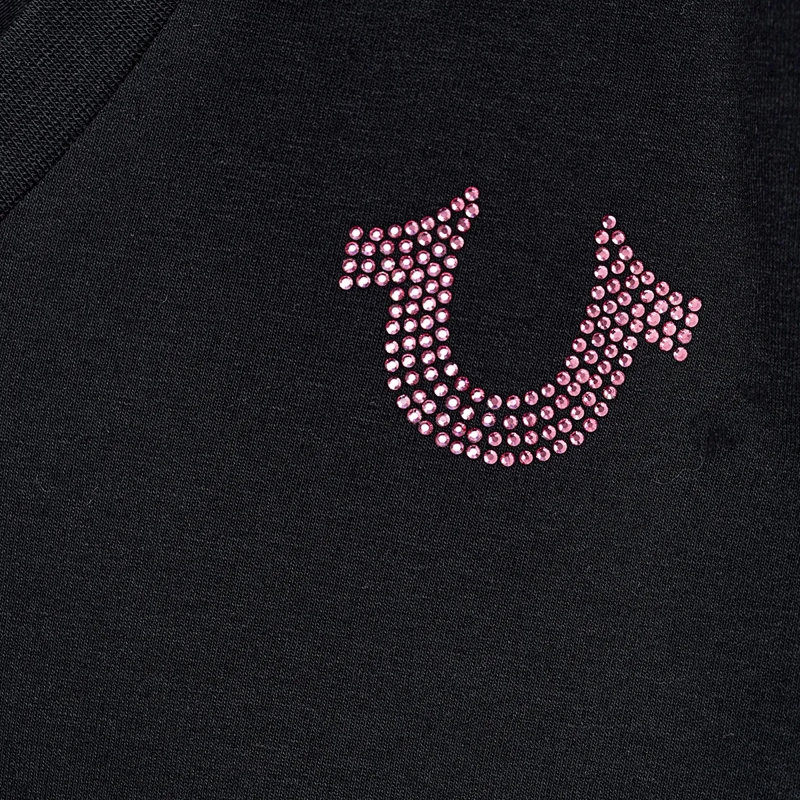 True Religion T-Shirt - T-Shirt- V-Ausschnitt- Markenlogo auf Front-  schwarz(Image 5)