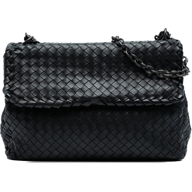 Bottega Veneta Schultertasche Medium Nappa Intrecciato Olimpia Shoulder Bag schwarz