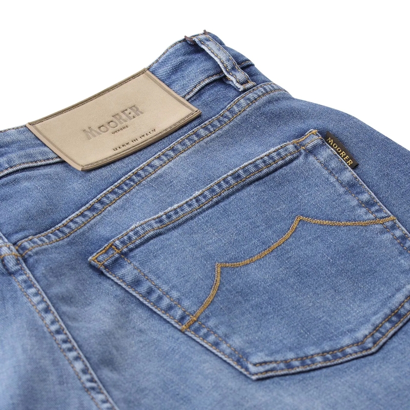 Moorer Freizeithose Regular-Fit Jeans Milton blau(Image 5)