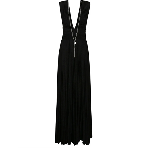 Elisabetta Franchi Robes midi Red Carpet Long Dress Black schwarz