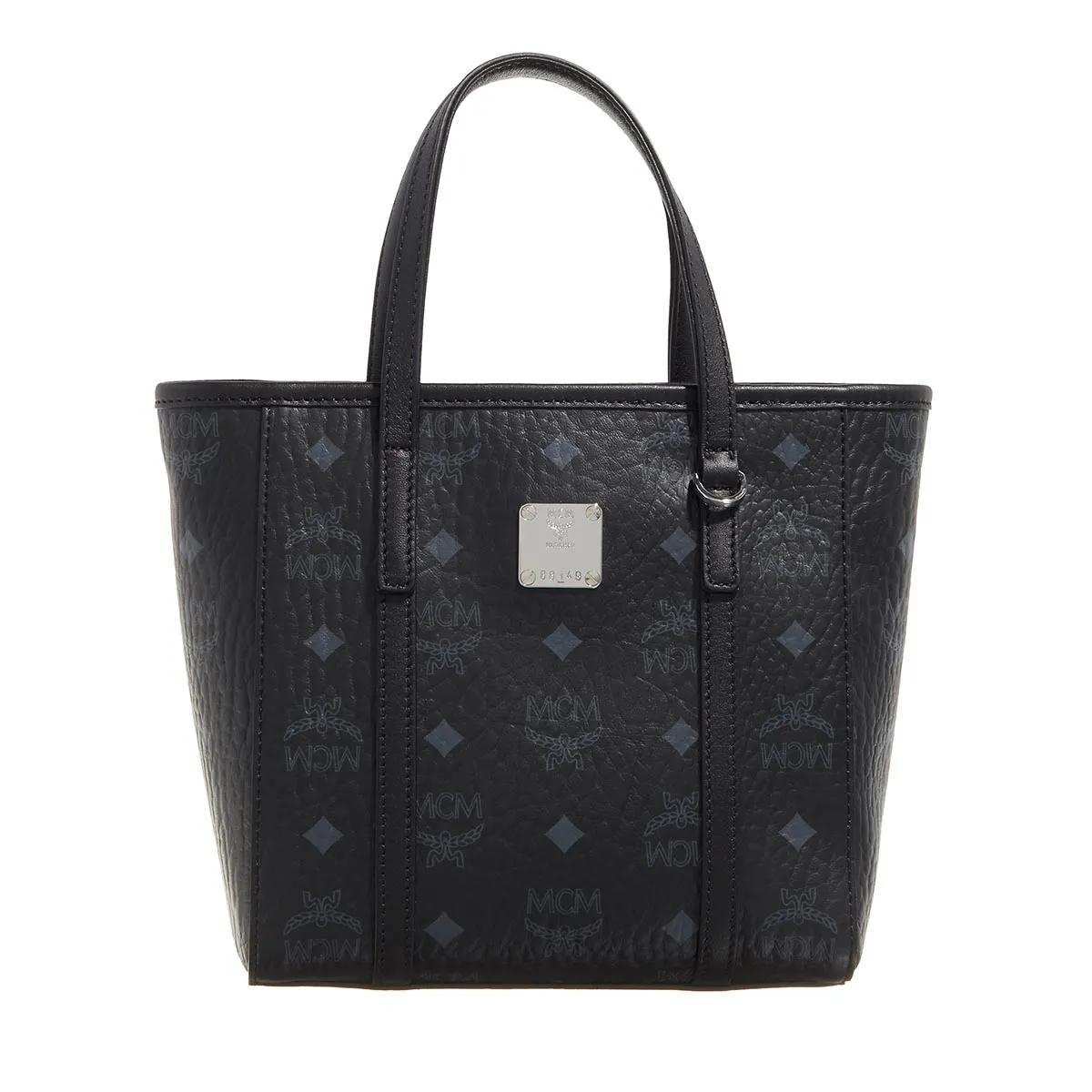 Mcm tote black sale