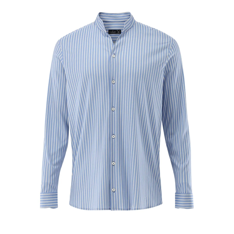 VAN LAACK Hemd Hemd Slim Fit Druck blau