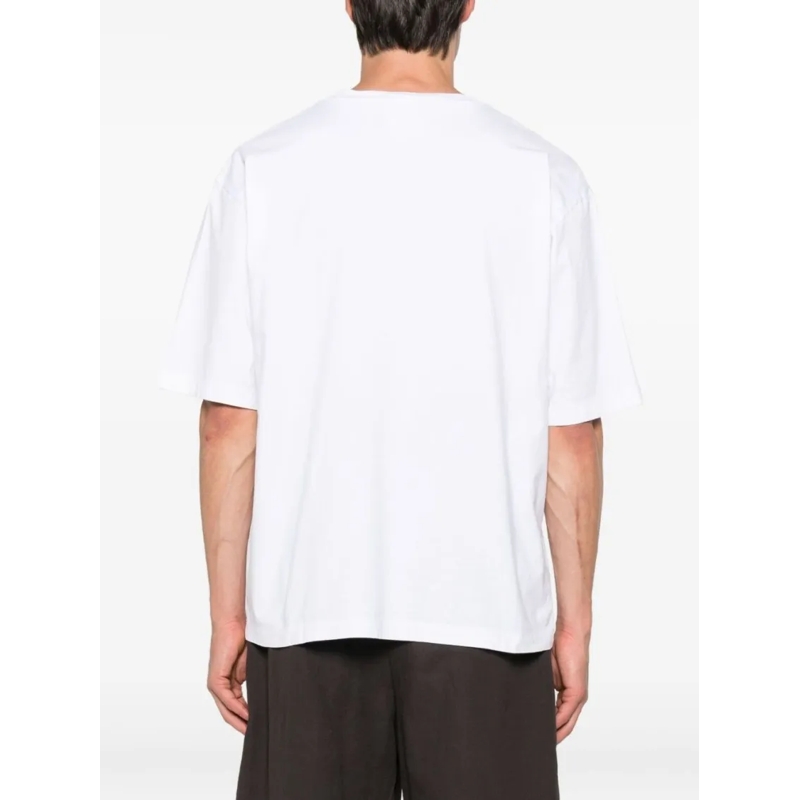 Dsquared2 T-shirt Embroidered Logo Short-Sleeved T-Shirt In Pristine White