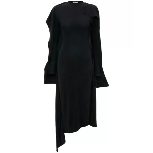 J.W.Anderson Layered Black Midi Dress Black 
