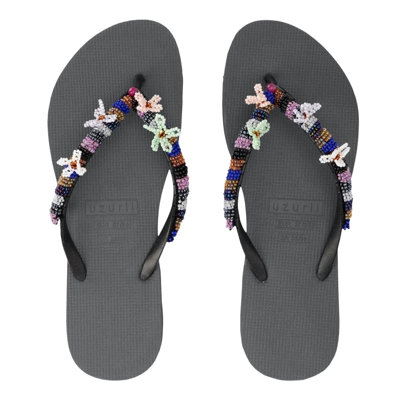UZURII Flip Flops Zehentrenner Las Dalias Blue silber(Image 3)