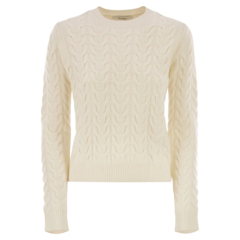 Max Mara Pull Aramis Slim-Fit Cashmere Jumper White
