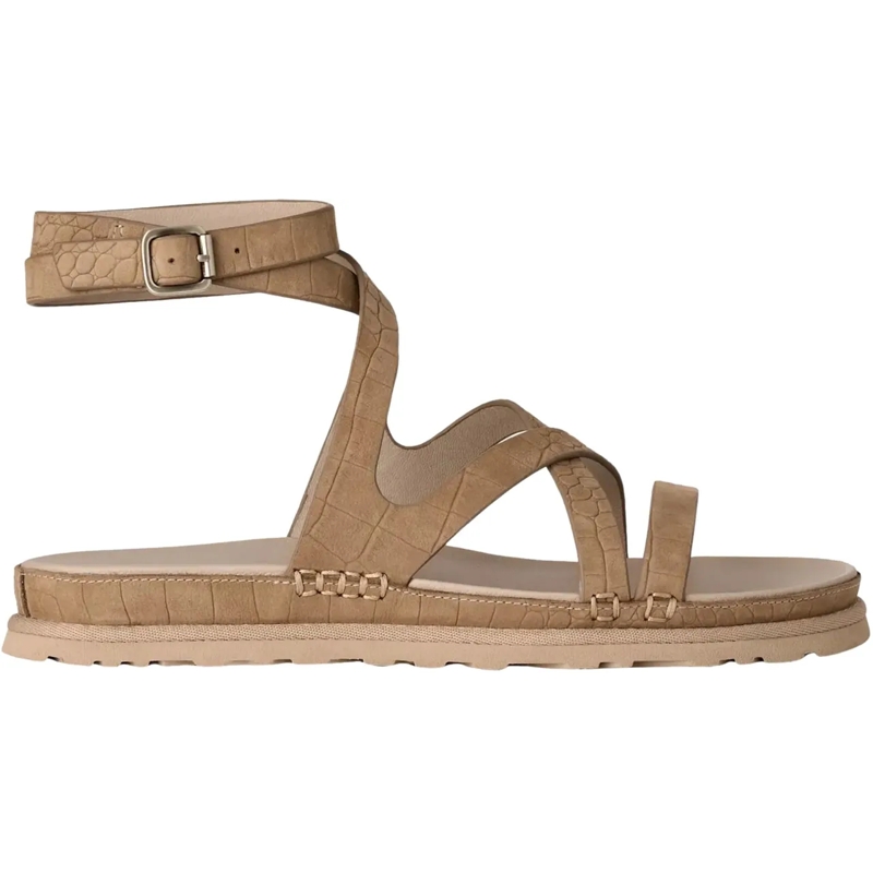 UGG Sandalen Ugg Goldengaze Embossed Ankle Wrap Sandalen Beige  beige