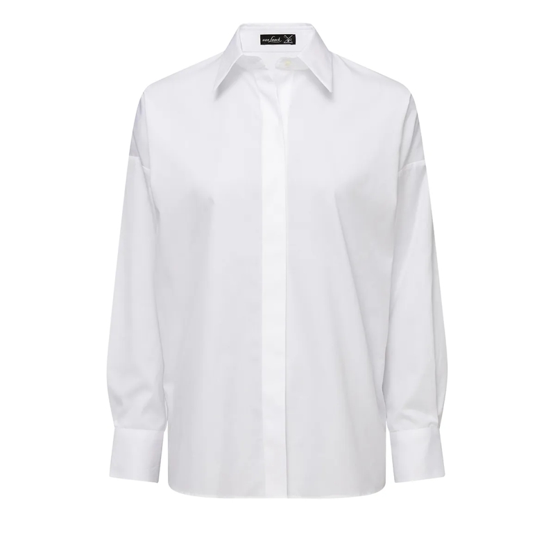 VAN LAACK Bluse Bluse Modern Fit Uni weiss