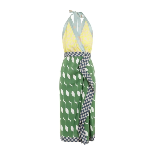 Dries Van Noten Dole Midi Dress Green Midi Jurken