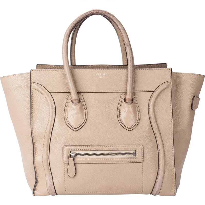 Celine Schultertasche Celine Taupe Leather Luggage Handbag mehrfarbig