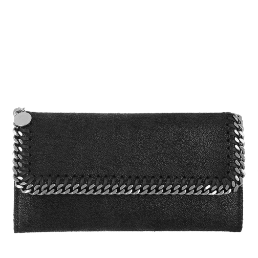 Stella McCartney Continental Flap Wallet Shaggy Deer Black Continental Wallet-plånbok