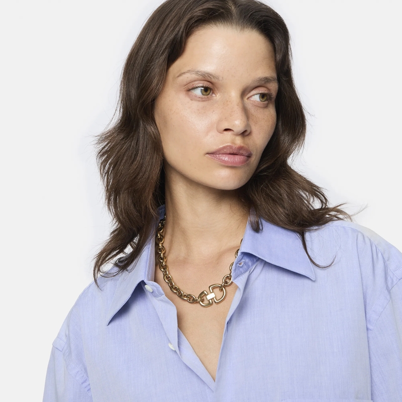 Liebeskind Berlin Mittellange Halskette Edelstahl The D-Link Statement gold(Image 10)