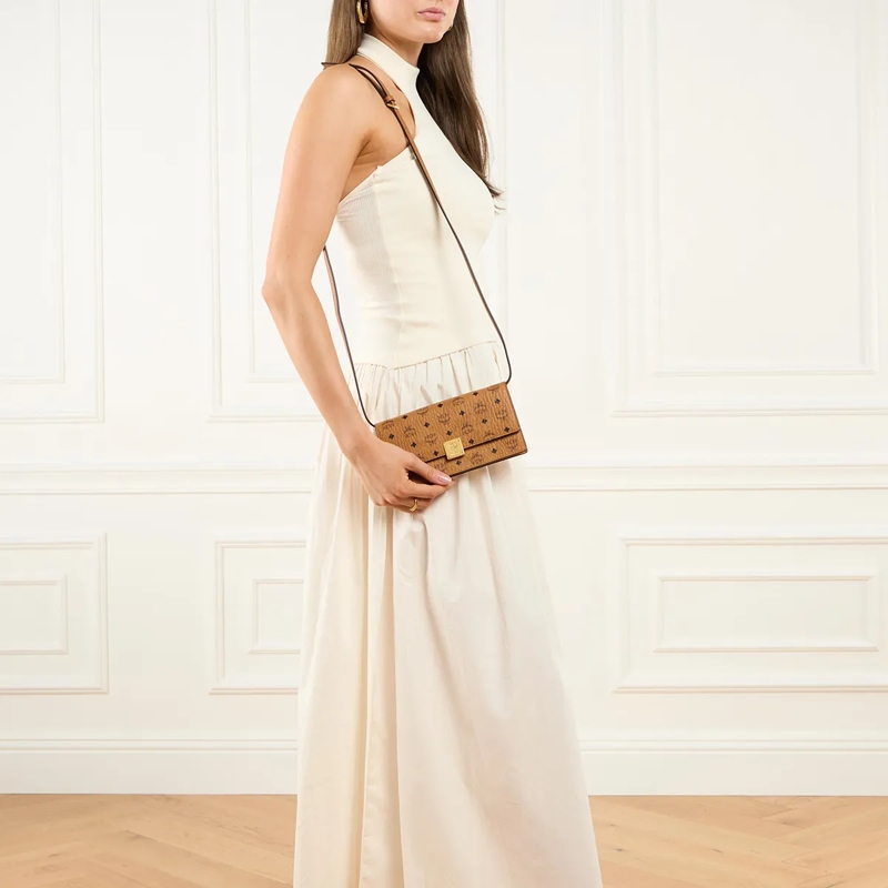 MCM Portefeuille sur chaîne Aren Visetos Wallet On Chain Lrg Co Cognac(Image 2)