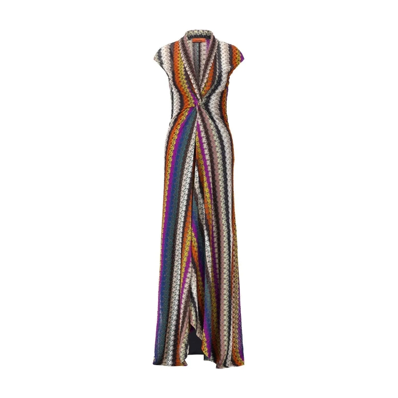 Missoni  Maxikleid im Zick-Zack-Design Multicolor