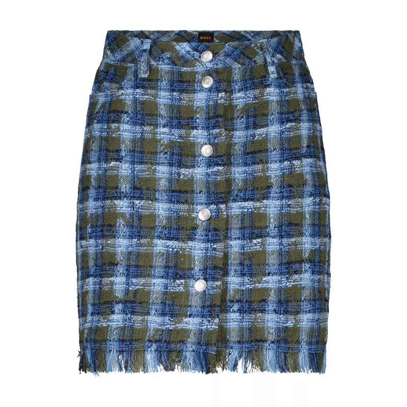 Boss  Karierter Rock Vomoki 47701958099290 Blau