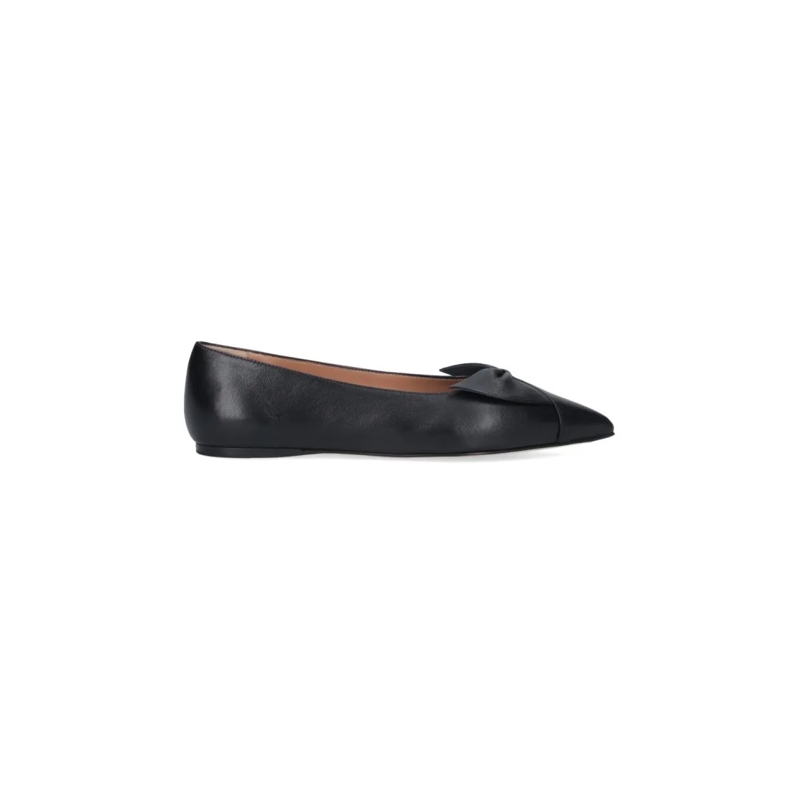 Salvatore Ferragamo Ballerinas Pointed Toe Black Nappa Flats Black