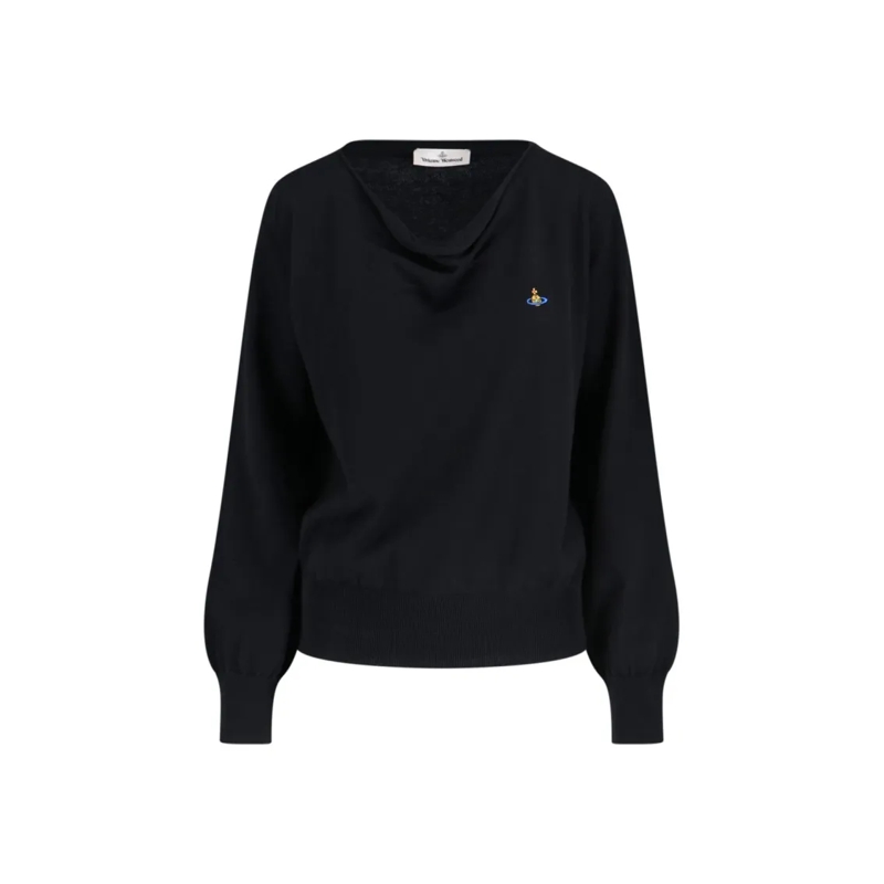 Vivienne Westwood Pull Black Cotton And Cashmere Orb Sweater Black
