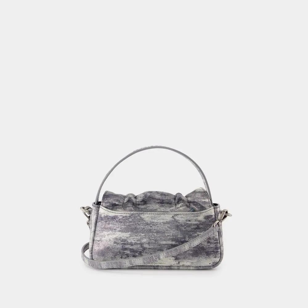 Acne Studios Hobo bags Micro Dirty Snow Crossbody Leather Grey in grijs