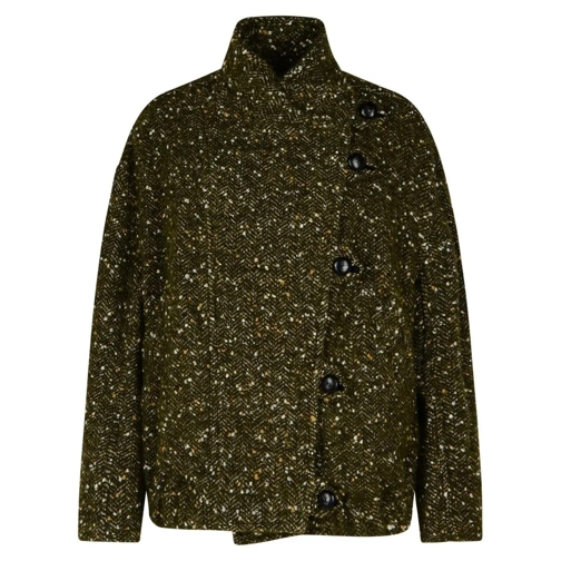 Etoile Isabel Marant Übergangsjacke Hanis' Green Wool Blend Jacket Green