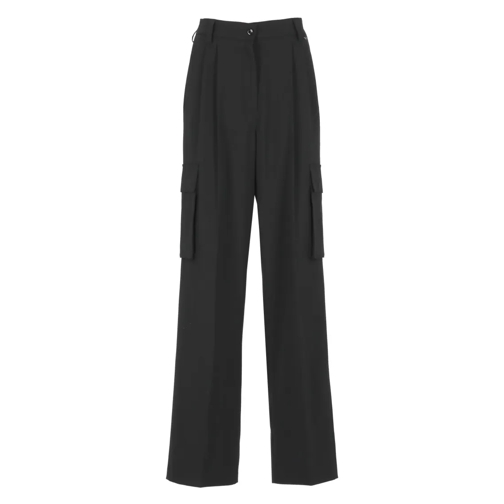 Herno  Wool Blend Palazzo Pants Black