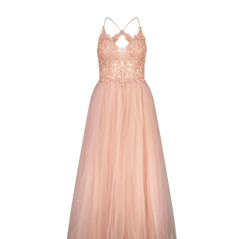 SWING Maxi-jurk Cocktailkleid mit Perlenbesatz blau(Image 3)