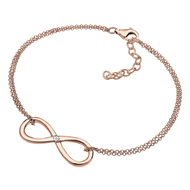 Elli Armband Armband Infinity Ewig Diamant (0.03 ct.) 925 Silbe silber(Image 2)