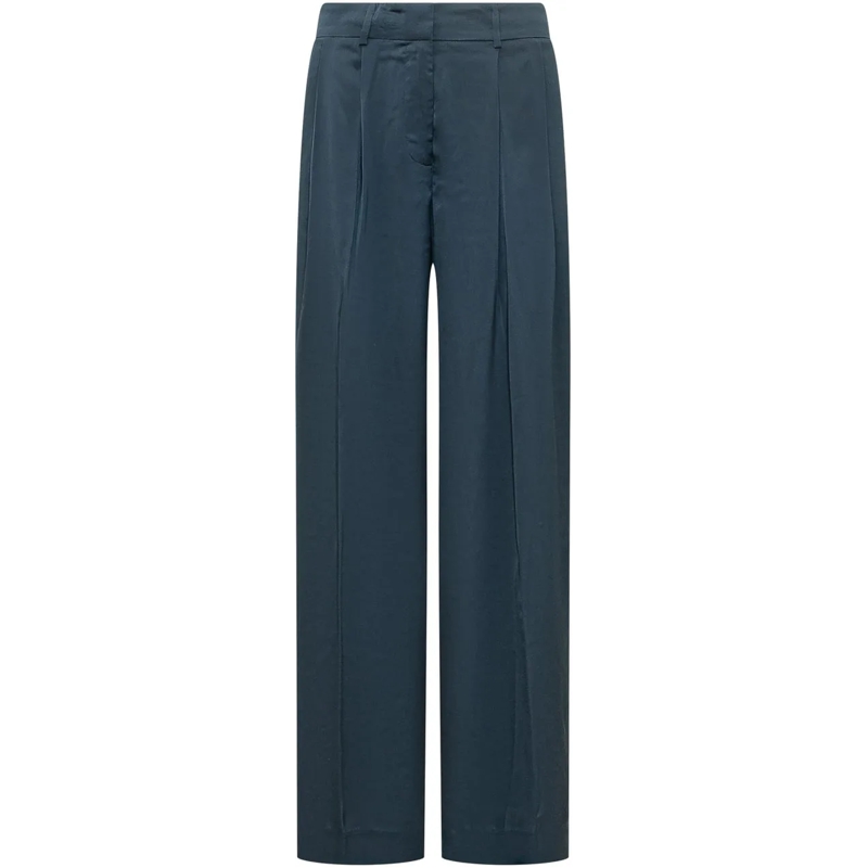 MICHAEL Michael Kors Hose Pantaloni A Gamba Larga In Raso blau